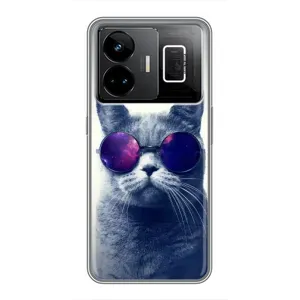 Чохол з принтом для Realme GT3 (AlphaPrint) Модні коти (Стильний кіт)