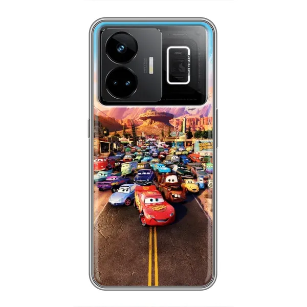 Чехол с принтом «Тачки на трассе» для Realme GT3