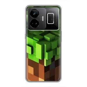 Чехол Майнкрафт на Realme GT3 (AlphaPrint) Minecraft (текстура Майнкрафт)