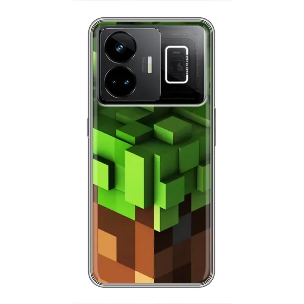 Чехол с принтом «текстура Майнкрафт» для Realme GT3