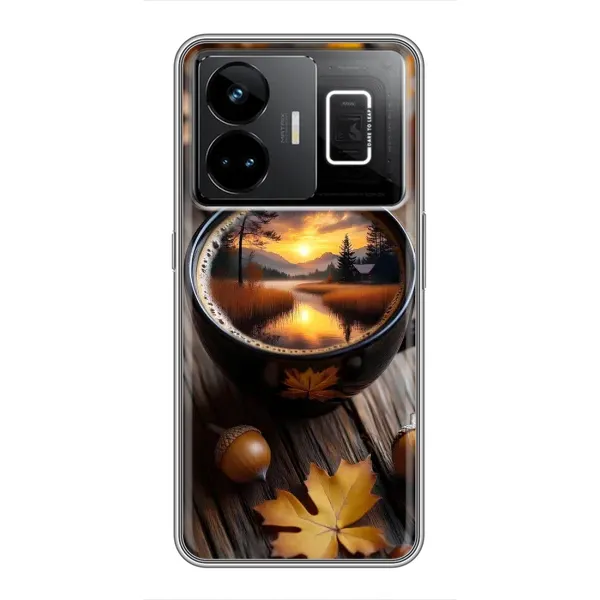 Чехол с принтом «Темный кофе» для Realme GT3