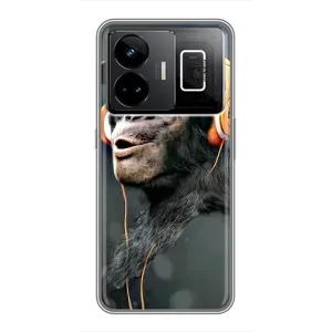 Чохол з Мавпами Realme GT3 - (AlphaPrint) (В навушниках)