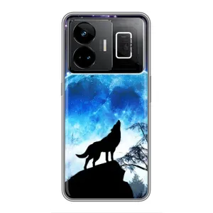 Захисні чохли для РеалМi GT3 (AlphaPrint) (ХІТ продаж) ВОВК (Вовк на місяць)