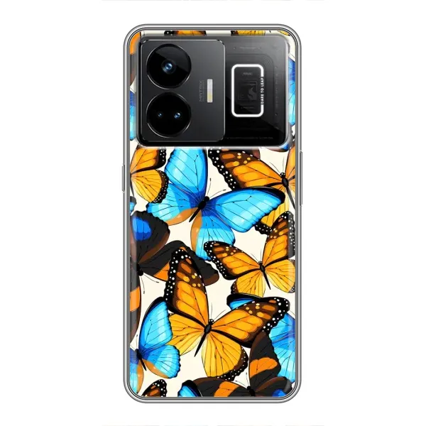 Чехол с принтом «Яркие бабочки» для Realme GT3