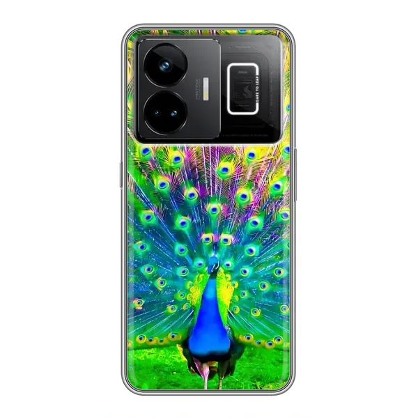 Чехол с принтом «Яркий Павлин» для Realme GT3 Чехол с принтом «Яркий Павлин» для Realme GT3