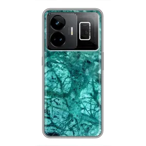 Мраморный чехол на Realme GT3 (VPrint) (Зеленый мрамор)