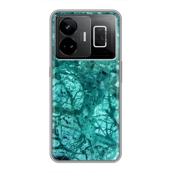 Чехол с принтом «Зеленый мрамор» для Realme GT3
