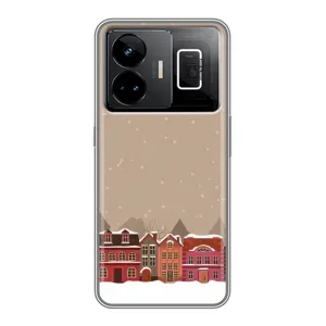 Новорічні, Святкові Чохли для Realme GT3 - 2024 год (Зимове місто)