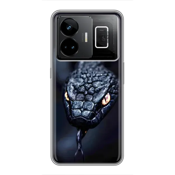 Чохол з принтом «Чорна змія» для Realme GT3 Чохол з принтом «Чорна змія» для Realme GT3