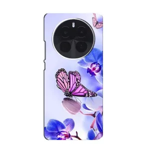 Чохли з квітами для Realme GT5 Pro (VPrint) (Метелик на квітах)