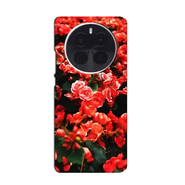 Чехол с принтом «Цветы красные» для Realme GT5 Pro