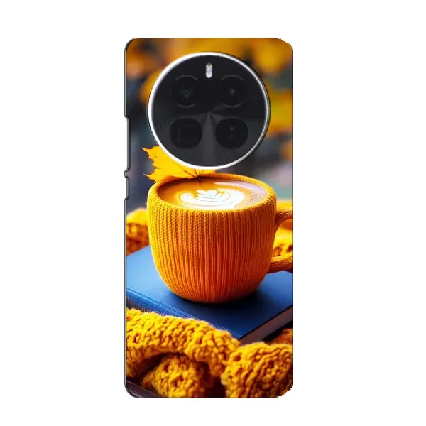Чехол с принтом «Кофе на желтом пледе» для Realme GT5 Pro