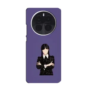 Чохли Венсдей на Realme GT5 Pro Уенсдей (AlphaPrint) (Венздей у чорному)