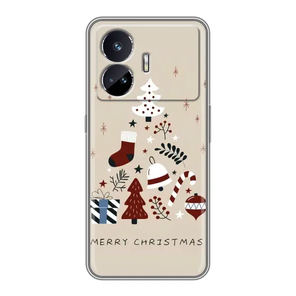 Чехол с принтом «Merry Christmas» для Realme GT5