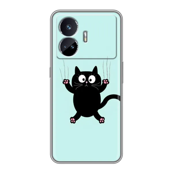 Чехол с принтом «Падающий кот» для Realme GT5