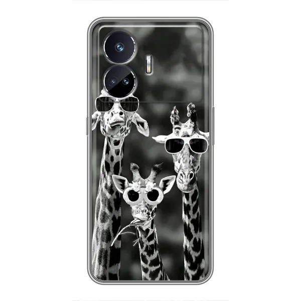 Чехол с принтом «Жирафы в очках» для Realme GT5
