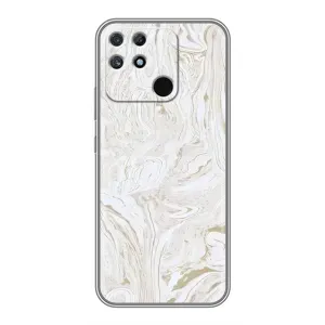 Мраморный чехол на Realme NARZO 30A (VPrint) (Белый мрамор)