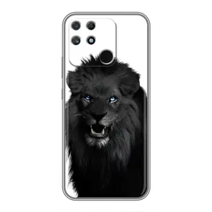 Чохли з картинкою животних Realme NARZO 30A (Чорний ЛЕВ)