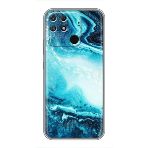Мраморный чехол на Realme NARZO 30A (VPrint) (Голубой мрамор)