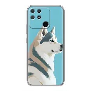 Чехол с Хаски для Realme NARZO 30A - (AlphaPrint) (Хаски арт)