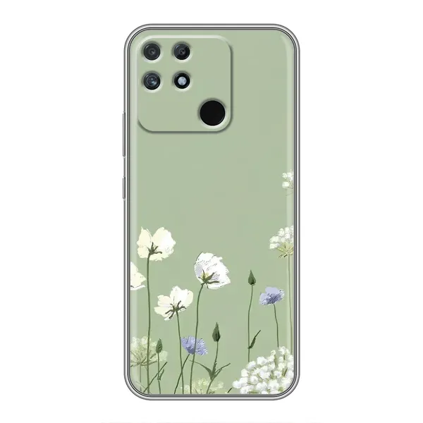Чехол с принтом «Цветы на зеленом» для Realme NARZO 30A