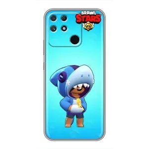 Чехол для Realme NARZO 30A Бравл Старс (VPrint) (Леон акула)