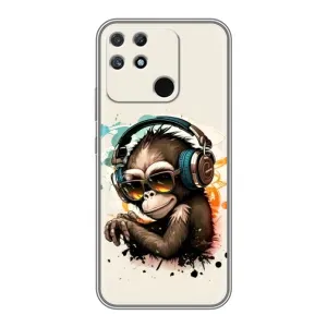 Чохол з Мавпами Realme NARZO 30A - (AlphaPrint) (Макака в навушниках)