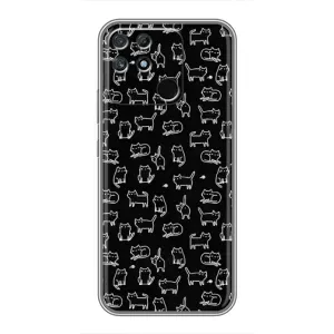 Чехол с принтом для Realme NARZO 30A (AlphaPrint) Модные коты (Меленькие котики)