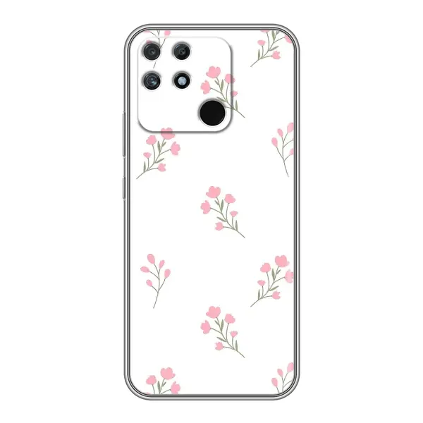Чехол с принтом «Розовые цветы» для Realme NARZO 30A