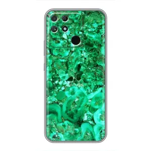 Мраморный чехол на Realme NARZO 30A (VPrint) (Салатный Мрамор)