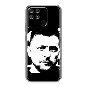 Чехол для Realme NARZO 30A (AlphaPrint - с принтом Зеленского) (Зеленский АРТ)