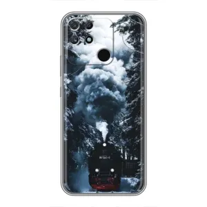 Новорічні, Святкові Чохли для Realme NARZO 30A - 2024 год (Зимовий потяг)
