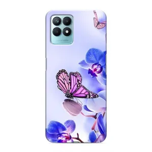 Чохли з квітами для Realme NARZO 50 (VPrint) (Метелик на квітах)