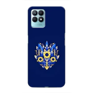 Чохли для Realme NARZO 50 Укр. Символіка (AlphaPrint) (Квітковий Герб)