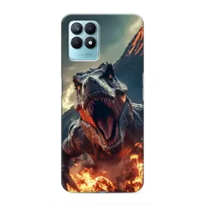 Чохол з картинкою 'Хижаки' для Realme NARZO 50 (Вогняний динозавр)