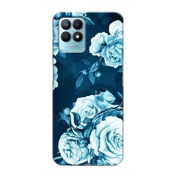 Чехол с принтом «Голубые Бутоны» для Realme NARZO 50