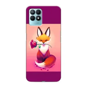 Чохли з картинкою Лисичка для Realme NARZO 50 (VPrint) (Лиса з трояндою)