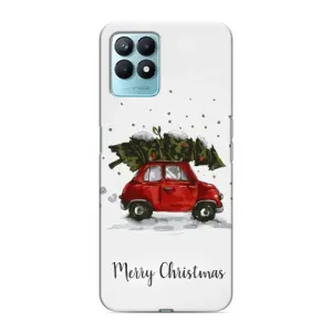 Різдвяні, Святкові Чохли для RealMe NARZO 50 (Авто з ялинкою)