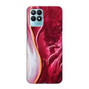 Чохол для RealMe NARZO 50 - з принтом (Дизайнерські) (AlphaPrint) (Мрамор червоний)