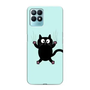 Чохол з принтом для Realme NARZO 50 (AlphaPrint) Модні коти (Падаючий кіт)