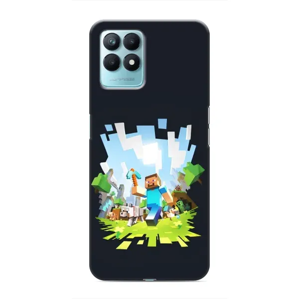 Чехол с принтом «персонажи Minecraft» для Realme NARZO 50