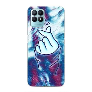 Чохол з принтом для Realme NARZO 50 (AlphaPrint - Знак сердечка) (Радужне серце)