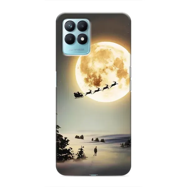 Чехол с принтом «Санта на луне» для Realme NARZO 50 Чехол с принтом «Санта на луне» для Realme NARZO 50