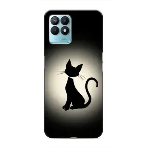 Чохол з принтом для Realme NARZO 50 (AlphaPrint) Модні коти (Силует котика)