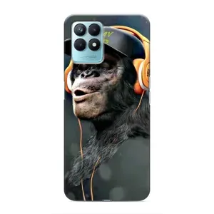 Чохол з Мавпами Realme NARZO 50 - (AlphaPrint) (В навушниках)