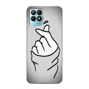 Чохол з принтом для Realme NARZO 50 (AlphaPrint - Знак сердечка) (Значок Love)