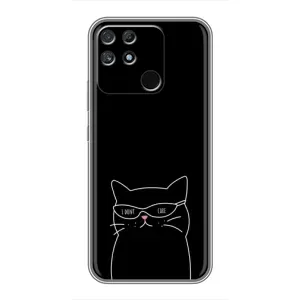 Чехол с рисунком кот на Realme NARZO 50A (Равнодушный кот)