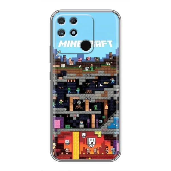 Чохол з принтом «фон Minecraft» для Realme NARZO 50A