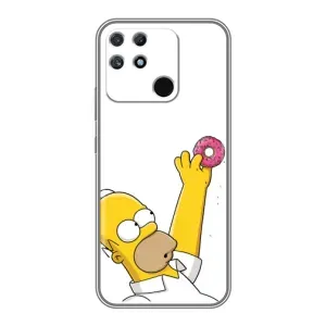 Чjхол з Сімпсонами для Realme NARZO 50A (VPrint) (Гомер з пончиком)