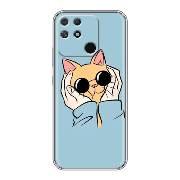 Чохол з принтом «Котик в окулярах» для Realme NARZO 50A